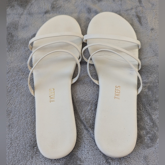 Tkees Leather 3 Strap Minimalist Flat Slide Sandals - Picture 7 of 12